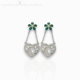Heart and Flower - Earrings